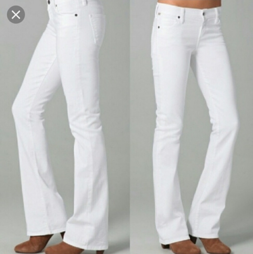 《 COH 》 White Kelly Boot ' Love ' Jeans